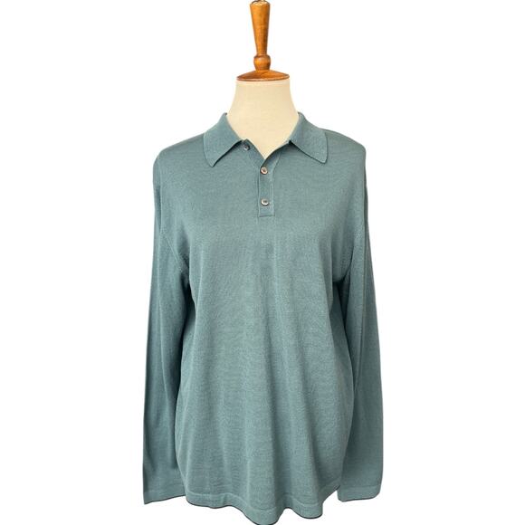 Vintage Alfani Men's Quarter Button Pull Over Wool Blend Size Large - Picture 1 of 5